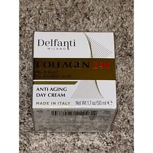 DELFANTI MILANO Collagen 24K Hyaluronic Acid Anti Aging Night Cream Sealed Italy